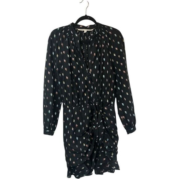 Veronica Beard Alia Ruched Pastel Metallic Mini Dress Size 2 Multicolored Whimsy - Picture 3 of 14